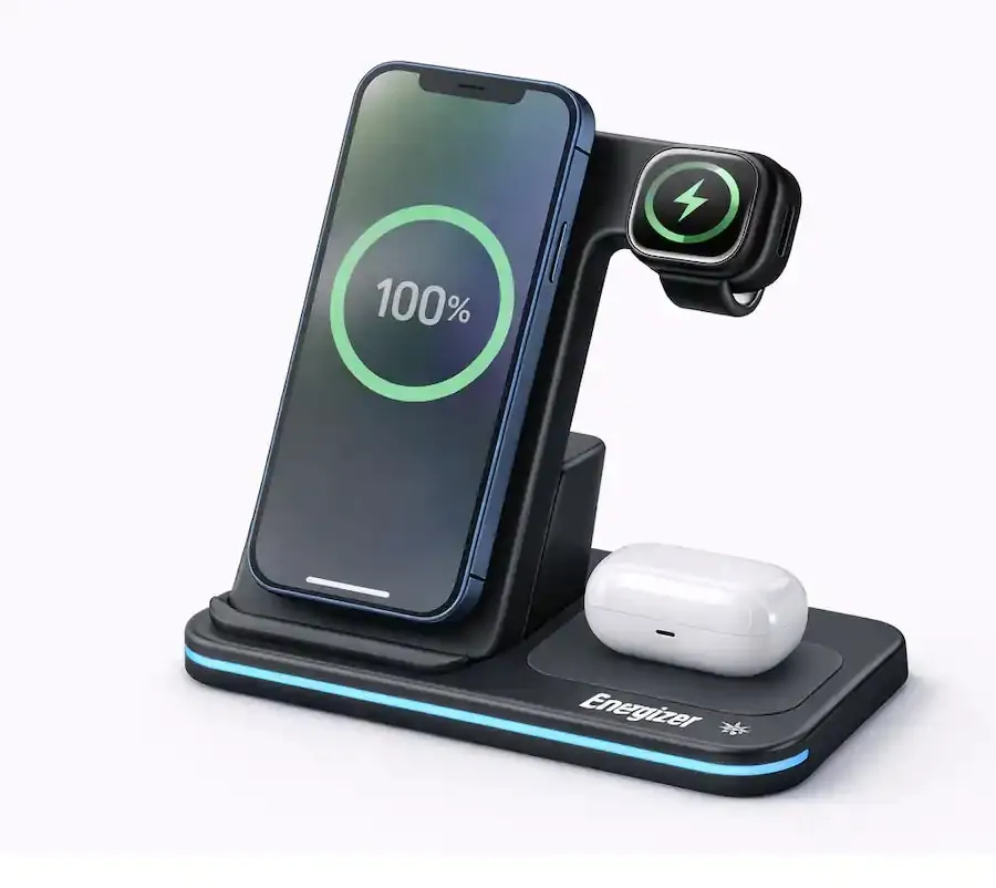 Energizer 3-in-1 15W Foldable Wireless Charging Station