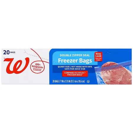 Walgreens Food Storage Bags (various sizes): Freezer, Storage, Snack Bags