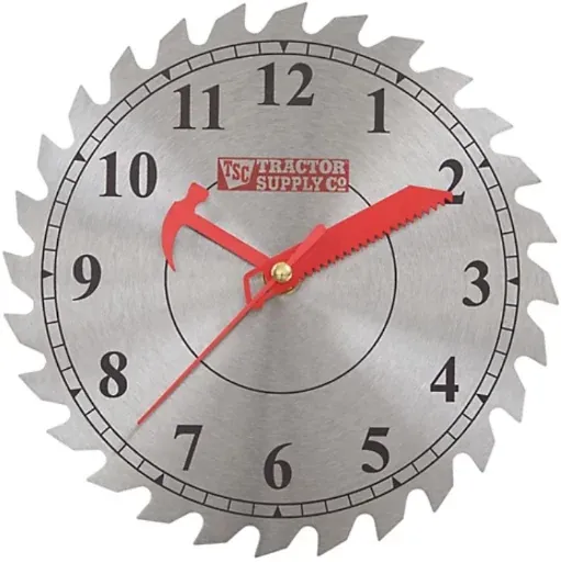 YMMV | Tractor Supply Saw Blade Workshop Clock