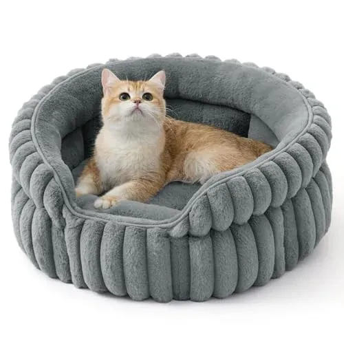 Bedsure ComfyFleece Washable Cute Cat Bed