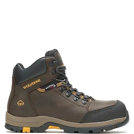 Wolverine Men's Work Hiker Mid Waterproof Boots (Soft or Steel Toe)