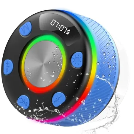 Dbasne Bluetooth Shower Speaker w/ Time Display