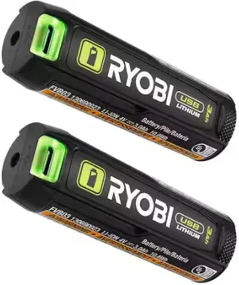 RYOBI USB Lithium 3.0 Ah Rechargeable Battery 2-Pack