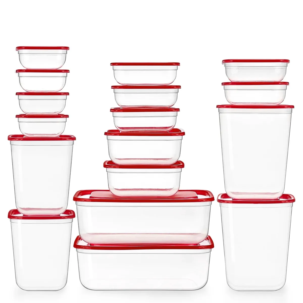 Vtopmart 34-Piece Plastic Food Storage Containers with Lids Set