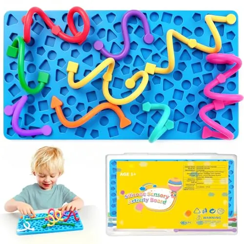 Sensory Activity Board Airplane Travel Essentials Fidget Toys for Toddlers Kids