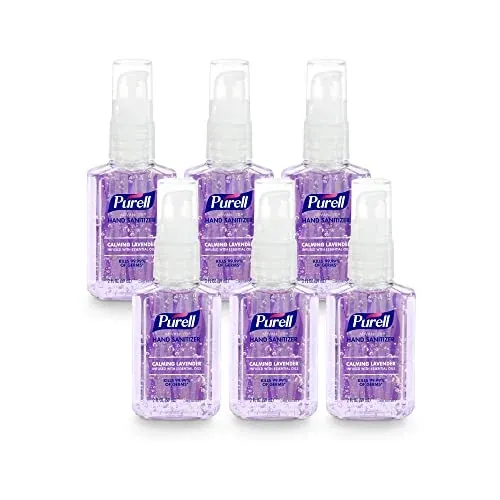 6-Pack 2-Oz Purell Hand Sanitizer Gel Lavender Travel Pump Bottle