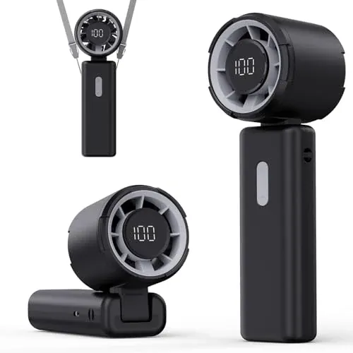TUNISE 100-Speed Rechargeable Foldable Handheld Fan