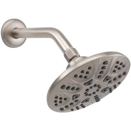 Westbrass 6" Round Thin 5-Function Adjustable Spray Shower Head