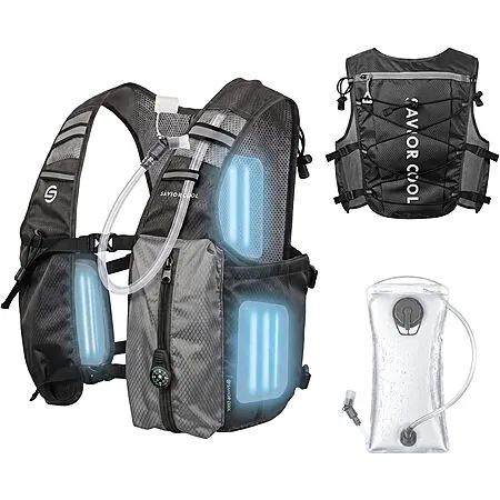 SAVIOR COOL Cooling Hydration Water Vest w/ 2L Bladder & 3 Cooling Packs (5 Colors)