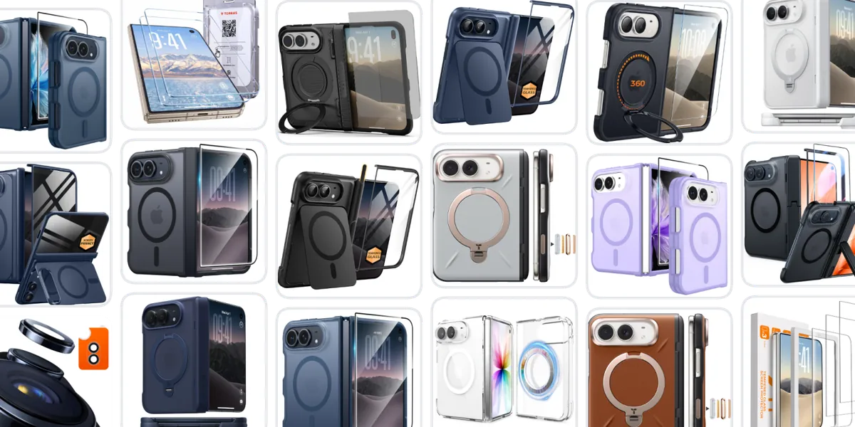 TORRAS Q3 VegSkin Leather iPhone Duo Case, Magnetic Stand, N