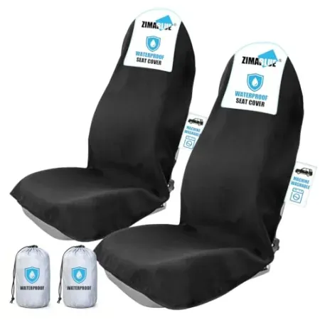 2-Pack ZIMABLUE Waterproof Towel Car Seat Covers