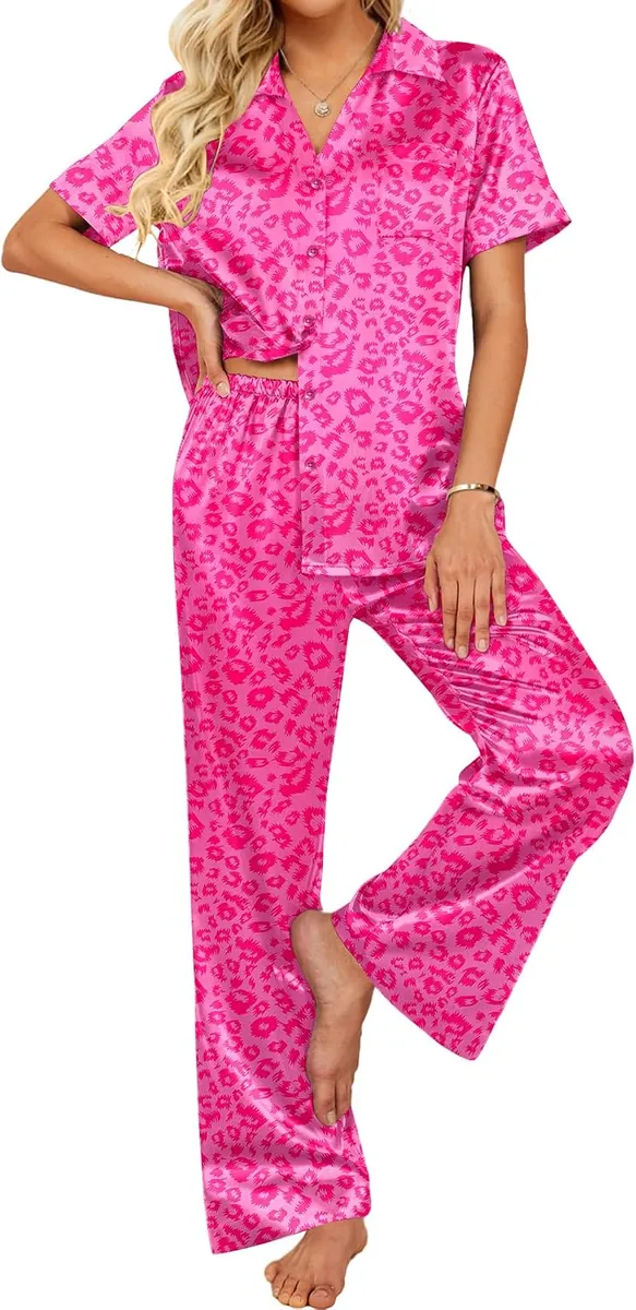 Ekouaer Women’s Satin Pajama Set