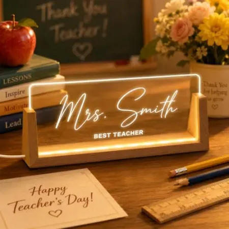 dobiju Custom Light-Up Acrylic Desk Name Plate