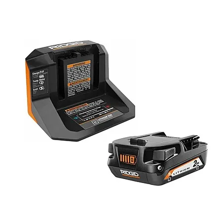RIDGID 18V 2.0Ah Lithium-Ion Battery Starter Kit