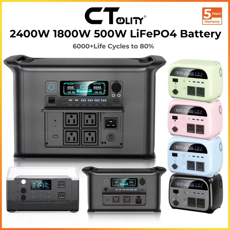 Portable Solar Generator/Power Station 2400W with 2048Wh Lifepo4 Battery