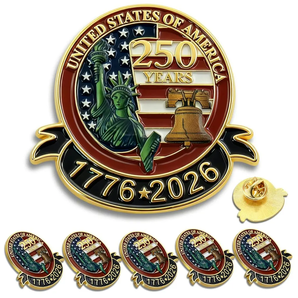 250th Anniversary USA Enamel Lapel Pin 10-Pack