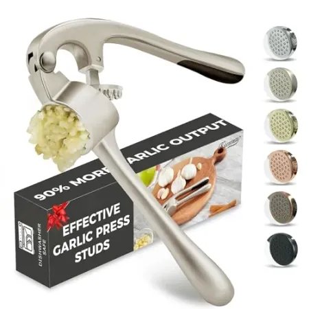Kitessensu Heavy Duty Garlic Press w/ Studs