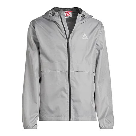 Reebok Men's Windbreaker w/ Attached Hood & Zippered Pockets (various)