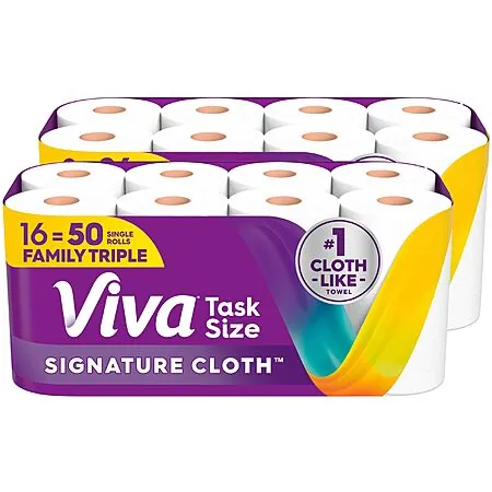 Select Accounts: 16-Ct Viva Signature Cloth Triple Family Roll Paper Towels