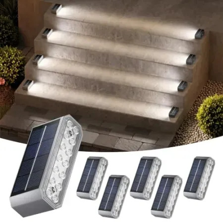 6-Pack NIORSUN Outdoor Solar Step Lights