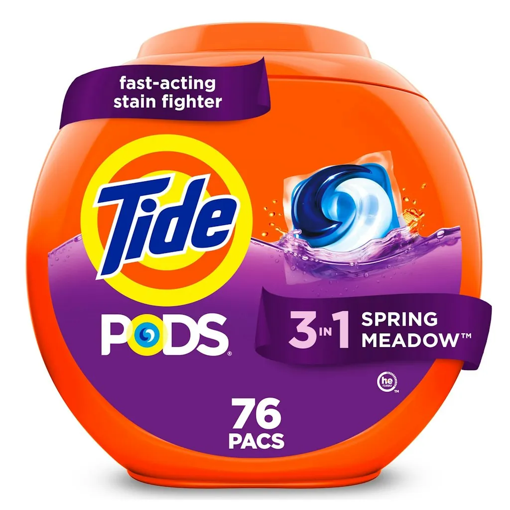 Tide PODS 3-in-1 Spring Meadow Laundry Detergent Pacs, 76-Count