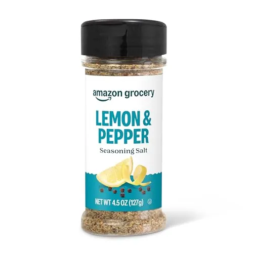 Amazon Grocery, Lemon & Pepper Seasoning Salt 4.5oz