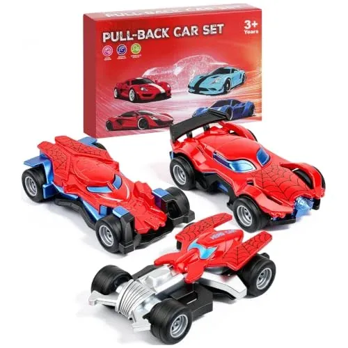 3-Pack Pull Back Cars