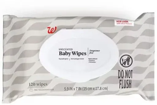 Walgreens Baby Wipes Unscented 120 Count