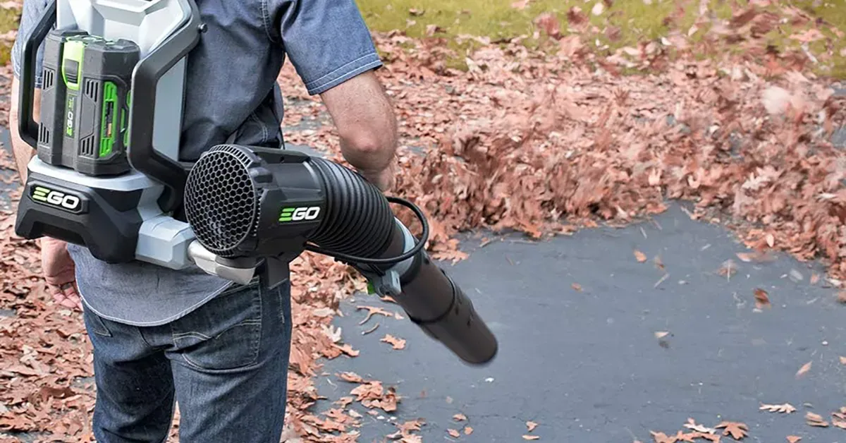EGO Power+ 56V Cordless Electric 600 CFM Backpack Leaf Blower with 7.5Ah battery