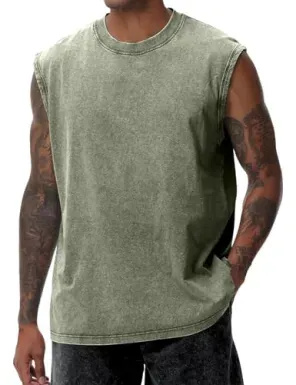 PAODIKUAI Sleeveless Crew Neck Men's Shirt