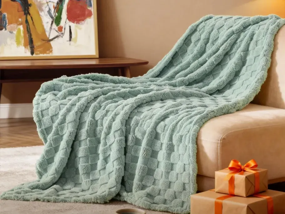 Throw Blanket in Sage Green