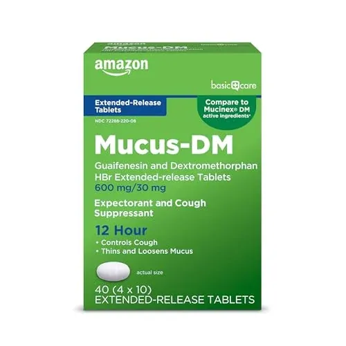 Basic Care Dextromethorphan Hydrobromide Extended-Release Cough Suppressant 120mg