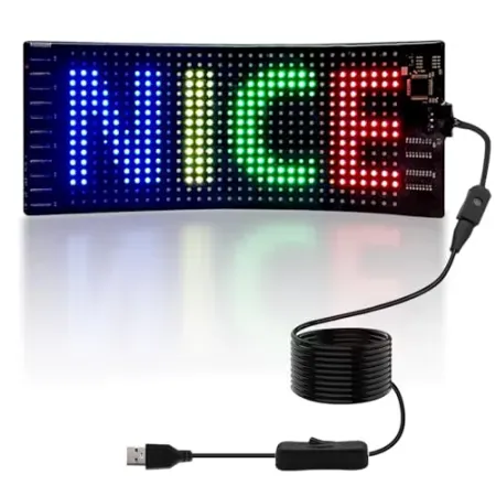 wooaismart 7" x 3" Full Color Programmable LED Scrolling Sign