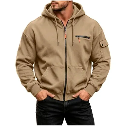 Zip Up Tactical Hoodies/Sweatshirts with Multiple Pockets