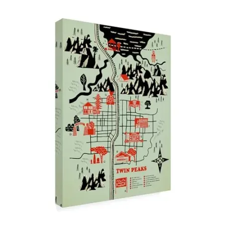Trademark Fine Arts Robert Farkas 18" x 24" 'Welcome To Twin Peaks' Wall Art