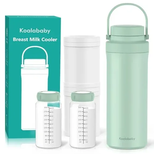 Koalababy 22oz Portable Breast Milk Cooler with 2 Baby Bottles
