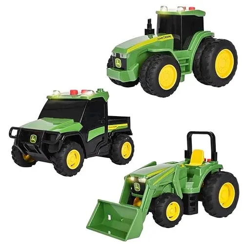 John Deere 3-Pack Set Lights and Sound Realistic 5" Farm Vehicles