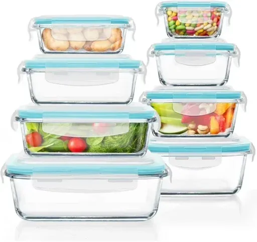 TAIMASI 16 Pc Glass Food Storage Containers