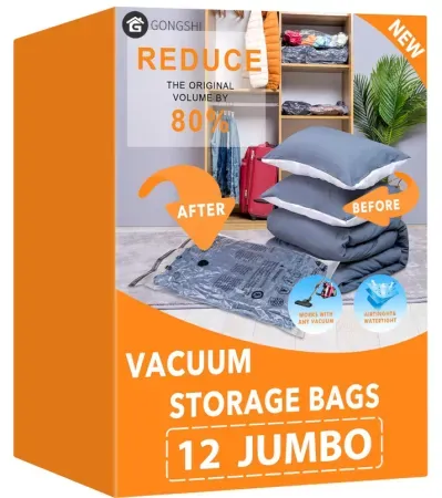 12-Count GONGSHI Jumbo Vacuum Storage Bags