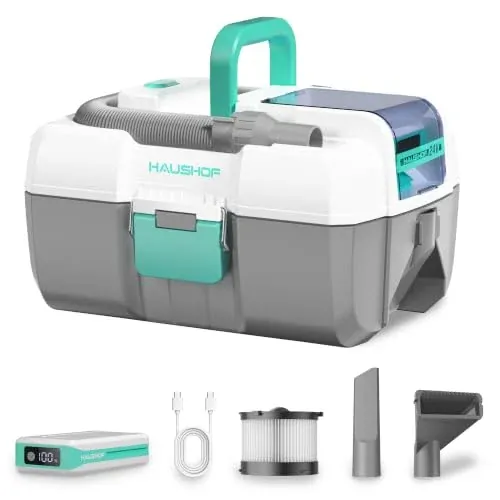 HAUSHOF 24V 2-Gallon Cordless Wet Dry Shop Vacuum