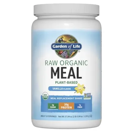 37oz Garden of Life Raw Organic Vegan Protein Meal Replacement Shakes