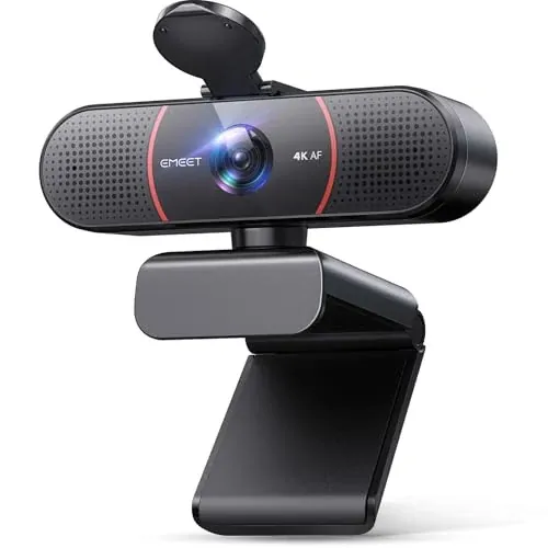 EMEET C960 4K Webcam for PC, PDAF Auto Focus, Dual Omni Mics, 73° FOV