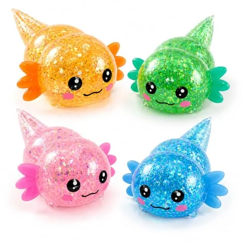 Axolotl Squishy Fidget Set 4-Pack