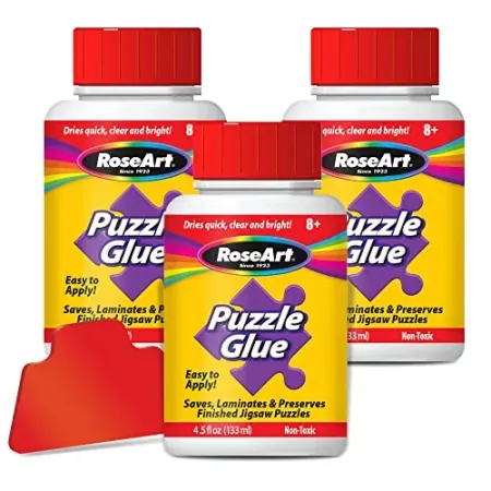 3-Pack 4.5oz RoseArt Jigsaw Puzzle Glue w/ Applicator