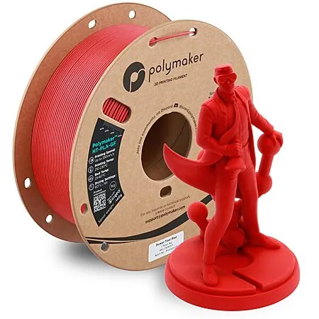 1kg 1.75mm Polymaker HT-PLA-GF Filament (Red or Green)