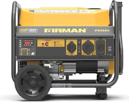 Certified Refurbished Firman 4450W Gas Portable Generator w/ CO Alert