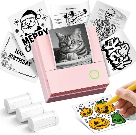 ETIKEZ PM290C Mini Sticker Printer w/ 3 Rolls