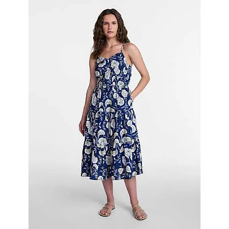 Time & Tru Women's Spaghetti Strap Midi Dress