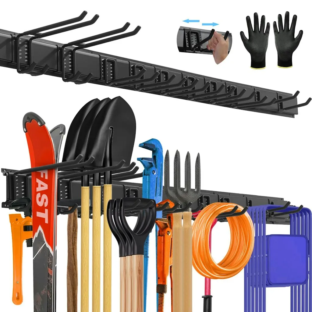 64" All-Metal Wall Mount Garage Tool Organizer
