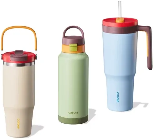 3pk Carote Insulated Stainless Steel Water Bottles (40oz and two 32oz)